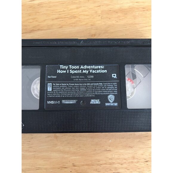Tiny Toon Adventures "How I Spent My Vacation" VHS Vintage Flim1992 Movie - Picture 2 of 4